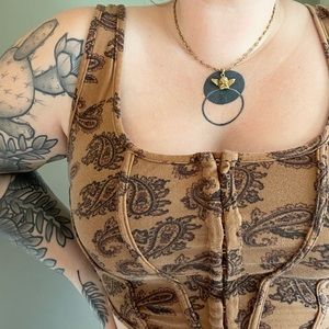 Paisley Print Crop Top